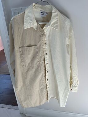 Princess Polly Cream and Beige Two-Tone Shirt